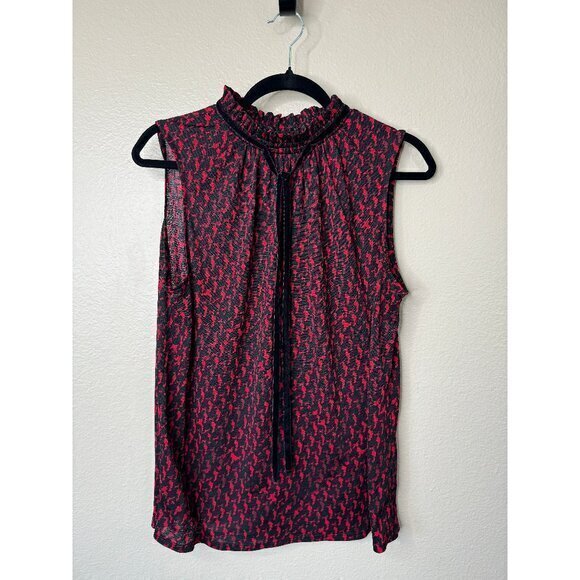 Worthington Women's Black and Red Sleeveless‎ Blouse, sleeveless blouse, - Picture 1 of 6